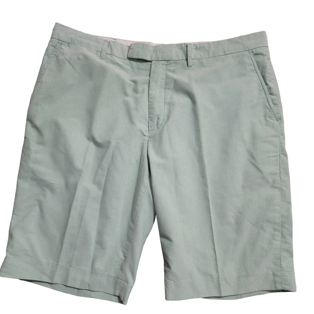 Polo Ralph Lauren mens Green cotton flat front shorts sz 40